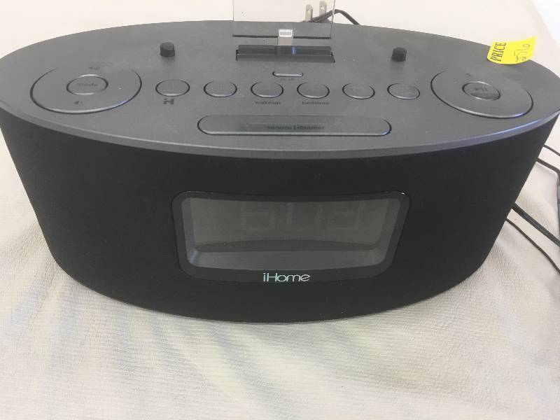 lot 256 image: iHome iDL46 Lightning Dock Clock Radio and USB ChargePlay for iPadiPod and iPhone 55S and 66Plus iPad Air iPad Mini