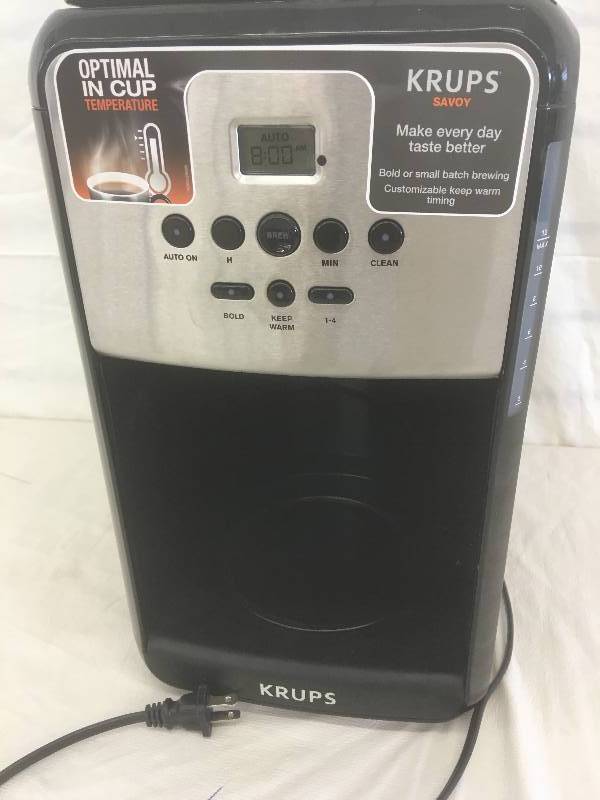 lot 280 image: Krups 12-Cup Programmable Coffee Maker