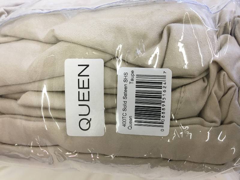 lot 316 image: queen 400tc sateen sheets,mattress protector
