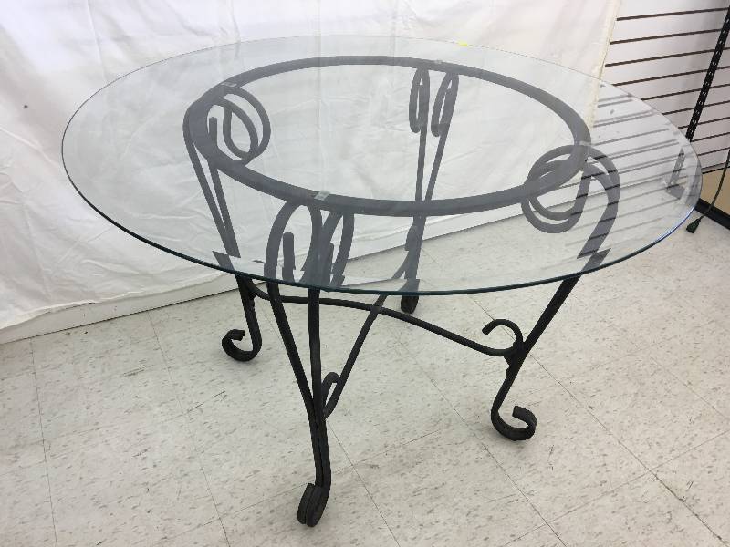 lot 329 image: glass top table