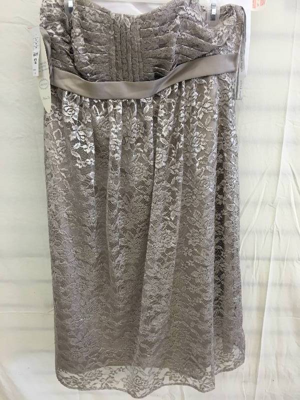lot 345 image: alfred angelo cafe gray dress size 12 retail $186