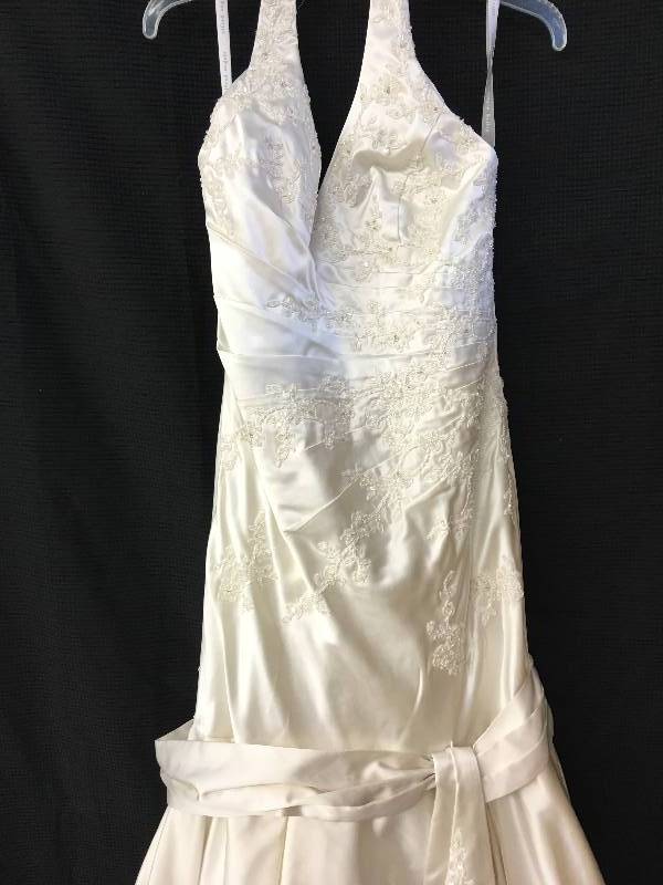 lot 504 image: alfred angelo pearl wedding dress size 3