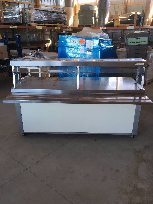 Stainless buffet with storage