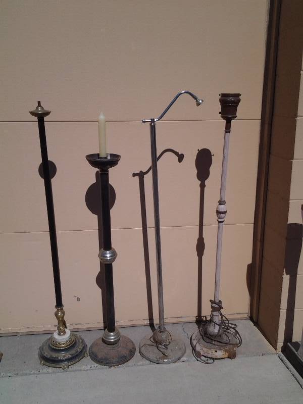 lot 44 image: 4-Floor Lamps For Parts