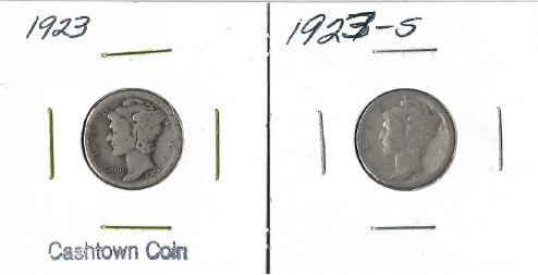 Two Mercury Dimes - 1923 & 1923-s
