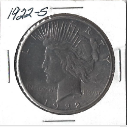 1922 - S Peace Dollar