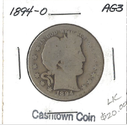1894 - O Barber Half Dollar