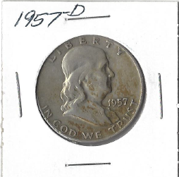 1957 - D Franklin Half Dollar