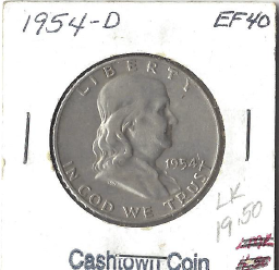 1954 - D Franklin Half Dollar