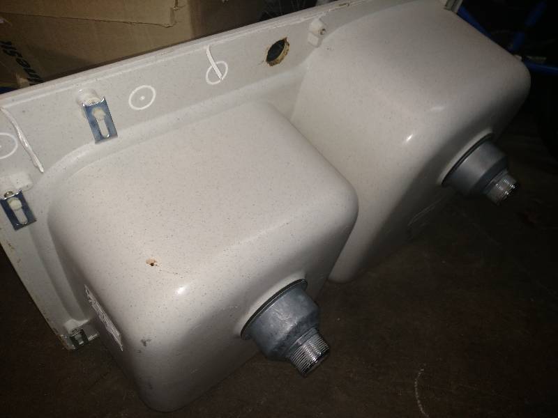 Double sink Acrylic.