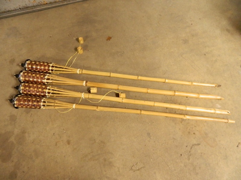 lot 53 image: 4 Tiki Torches