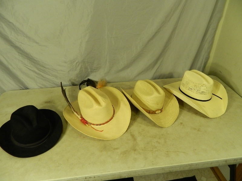 lot 109 image: 4 Assorted Cowboy Hats