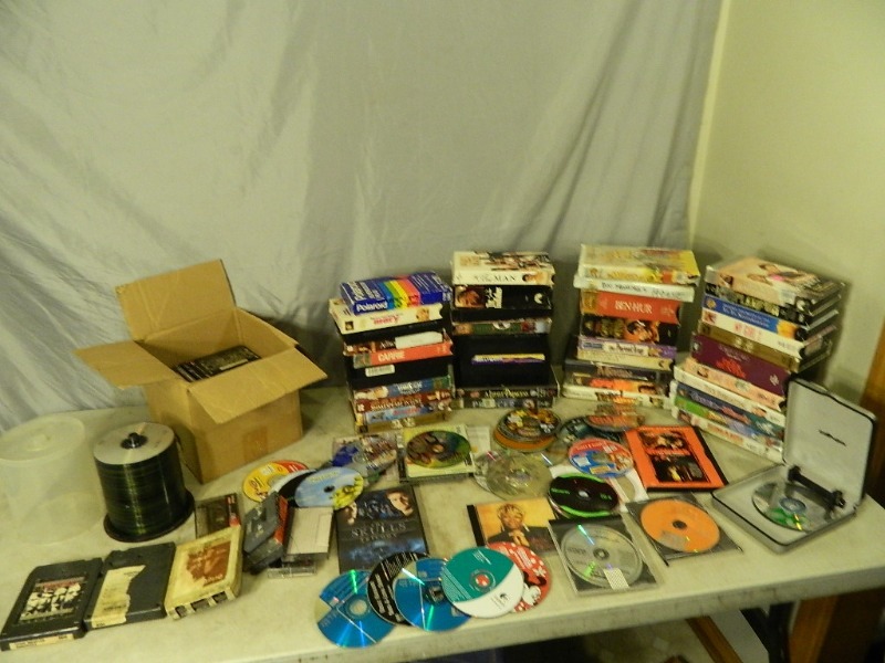 lot 154 image: Dvds,  VHS Tapes, and More
