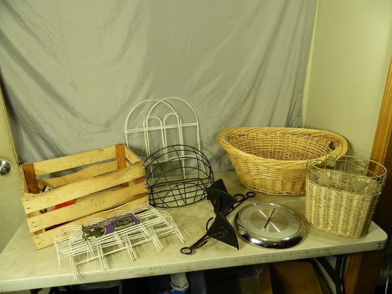 lot 171 image: Basket, Garden Fencing, and More