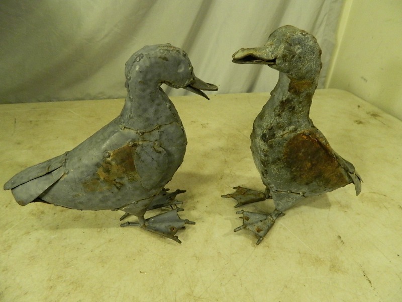 lot 203 image: 2 Metal Ducks