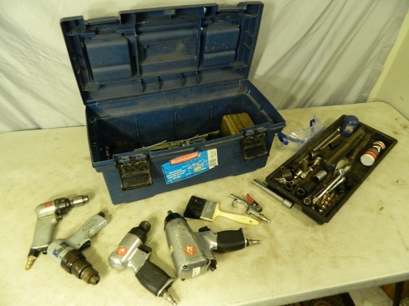 lot 245 image: Toolbox with Air Tools and Sockets