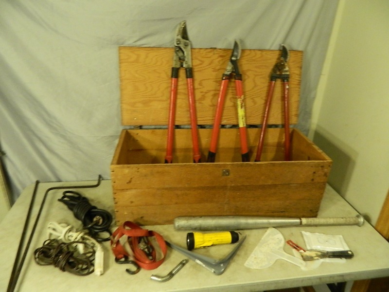 lot 247 image: Loppers, Wood Box, and More