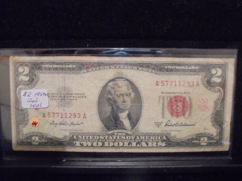 1953 A Series $2 Red Seal Note