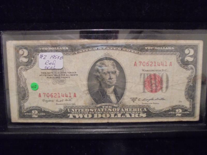 1953 B Series $2 Red Seal Note