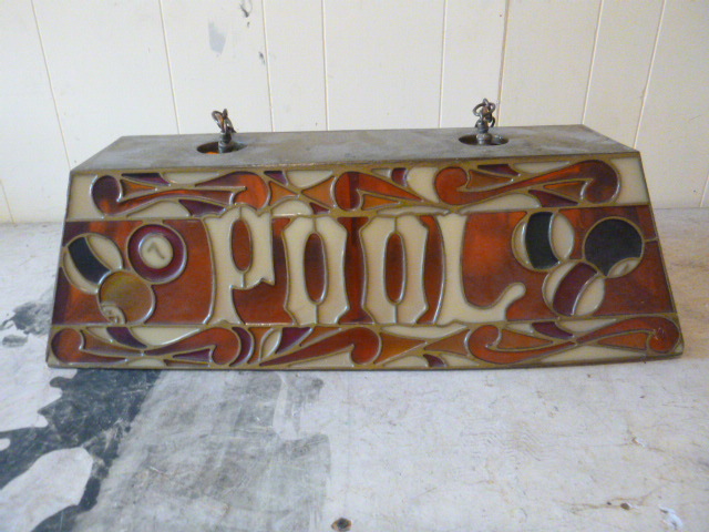lot 133 image: Vintage Pool Table Light
