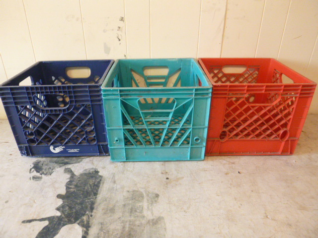 lot 135 image: 3 Milk Crates