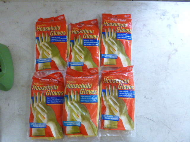 lot 289 image: 6 Pair of Latex-Neoprene Household Gloves