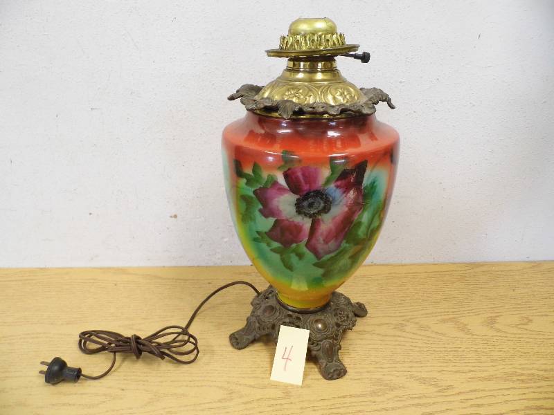Antique Painted Lamp