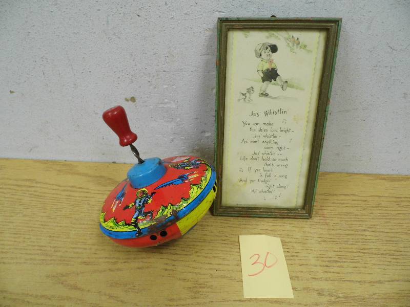 Metal Spinning Top Toy - Vintage Picture