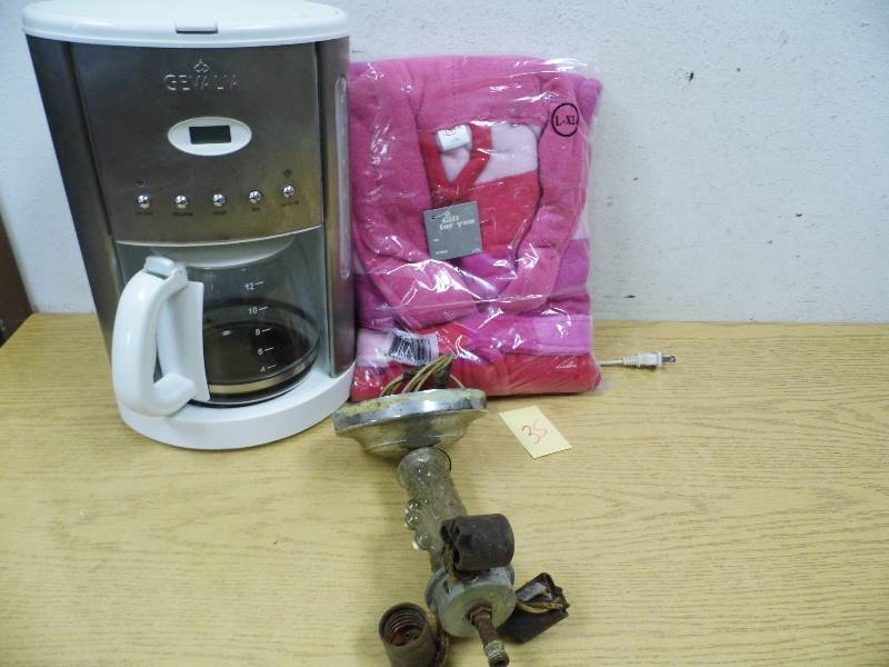 Robe - Coffee Maker - Antique Light Fixture