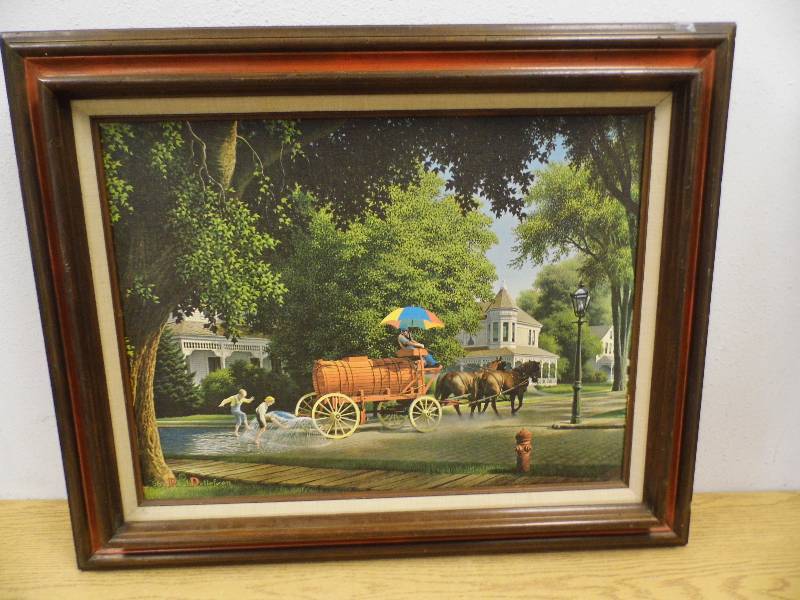 Water Wagon & Oil Painting