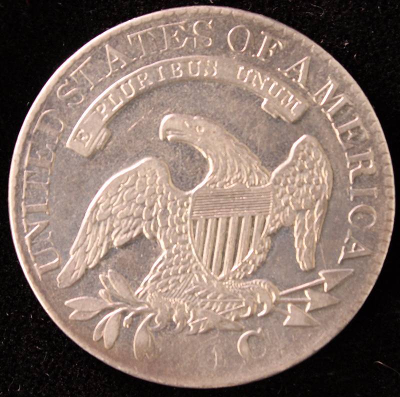 1827 US BUST SILVER HALF DOLLAR AU (LOOKS UNC IN HAND)