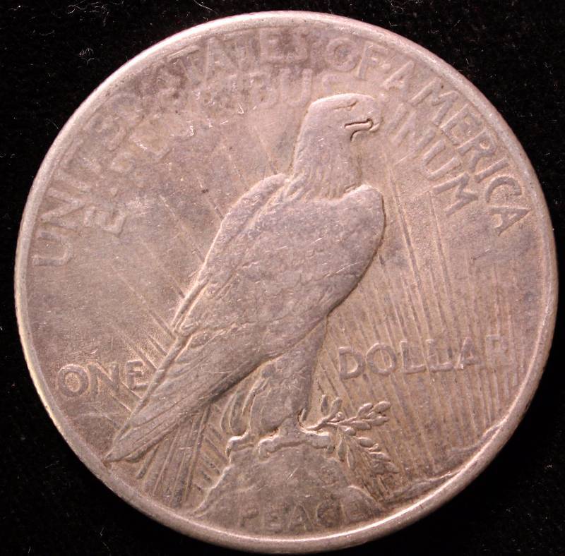 1925 PEACE SILVER DOLLAR VF DETAILS CLEANED