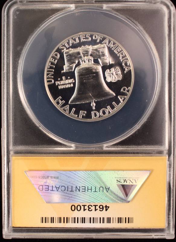 1961 PROOF FRANKLIN SILVER HALF DOLLAR CERTIFIED PF66 BY ANACS
