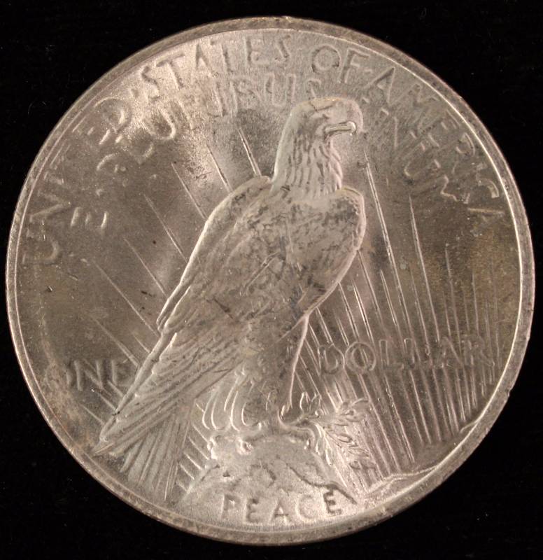 1923 PEACE SILVER DOLLAR AU-UNC