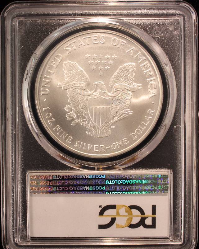 2007 AMERICAN SILVER EAGLE 1 TROY OZ. .999 FINE SILVER MS69 PCGS