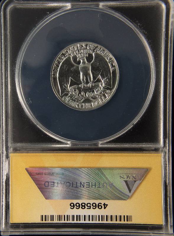 1957 PROOF SILVER WASHINGTON QUARTER CERTIFIED PF66 BY ANACS