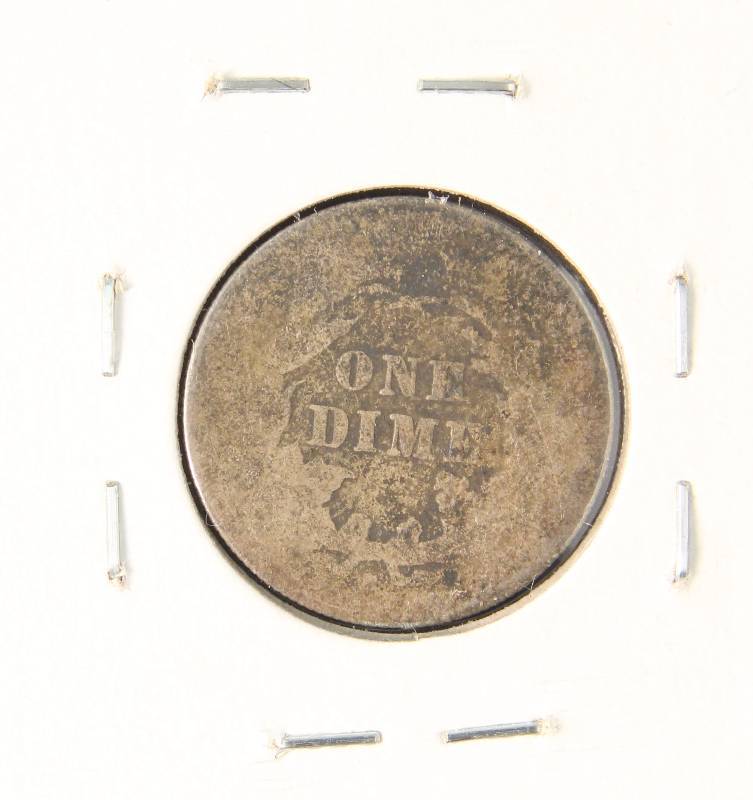 1877-S SEATED LIBERTY SILVER DIME GOOD