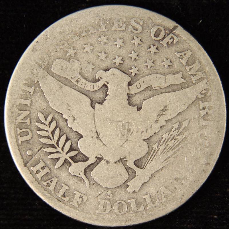 1915-S BARBER SILVER HALF DOLLAR