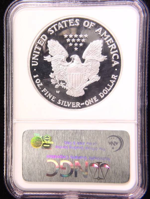 2007 W PROOF AMERICAN SILVER EAGLE 1 TROY OZ. .999 FINE SILVER PF70 ULTRA CAMEO NGC EARLY RELEASES