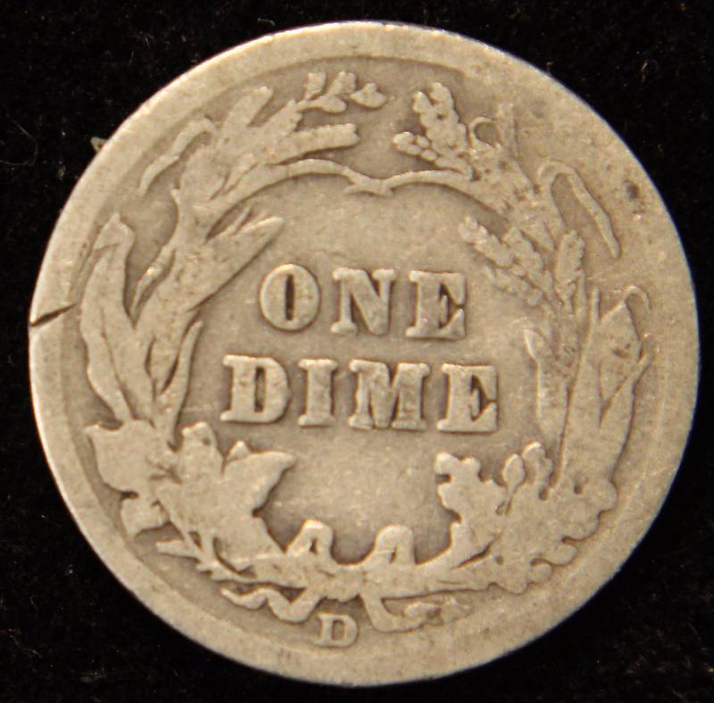1914-D BARBER SILVER DIME GOOD
