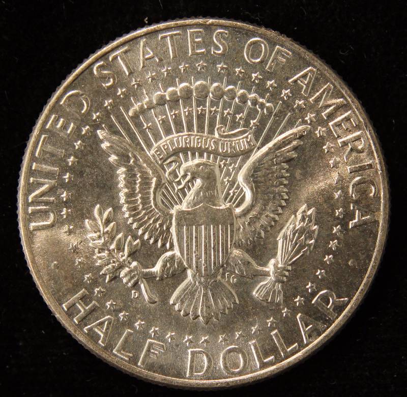 1964-D KENNEDY SILVER HALF DOLLAR BU-UNC