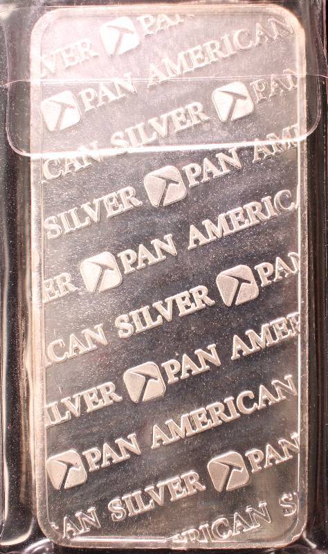 10 TROY OZ. .999 FINE SILVER BAR PAN AMERICAN SILVER CORP SEALED