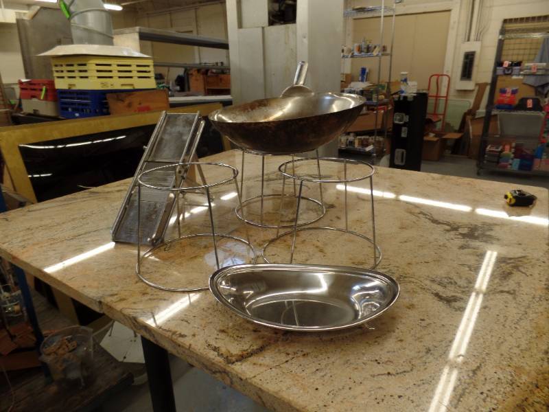 Stainless Steel Wok Pan and Slicer
