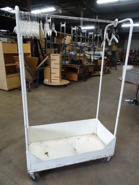 lot 47 image: Clothing retail store cart. 46 x 22...
