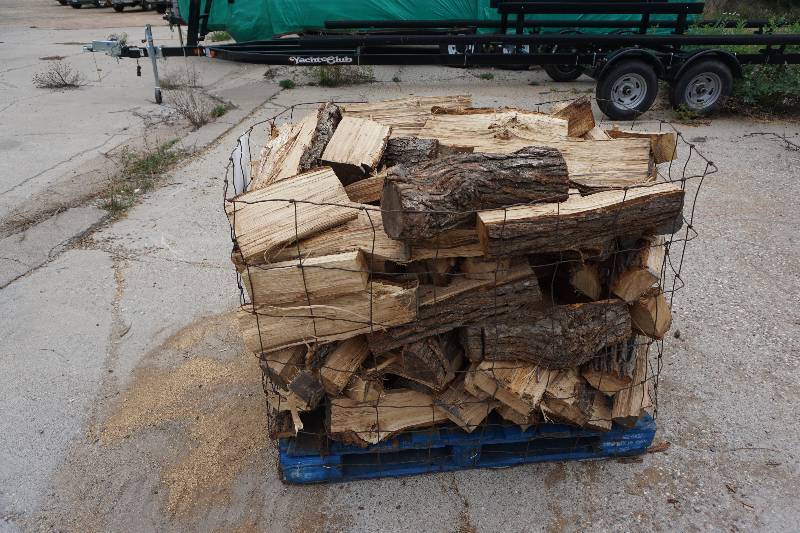 Lot of Dried and Split Oak Firewood