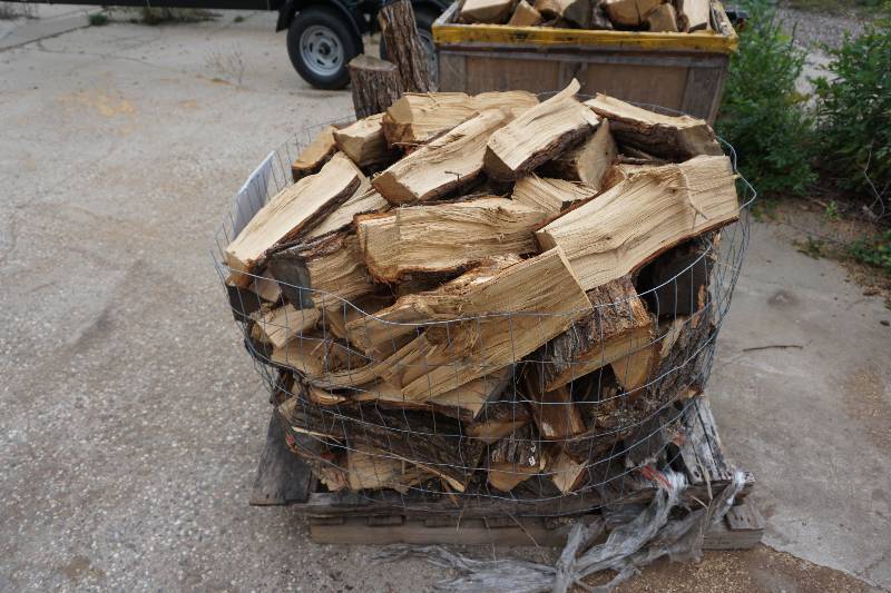Lot of Dried and Split Oak Firewood