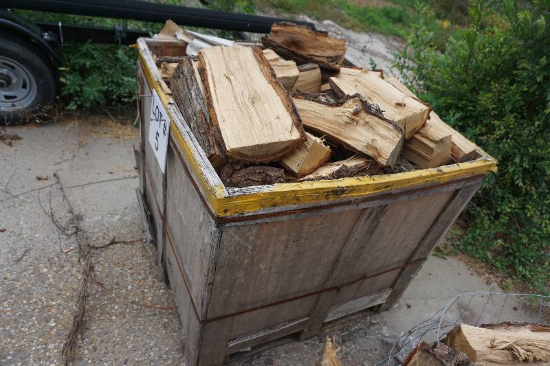 Lot of Dried and Split Oak Firewood