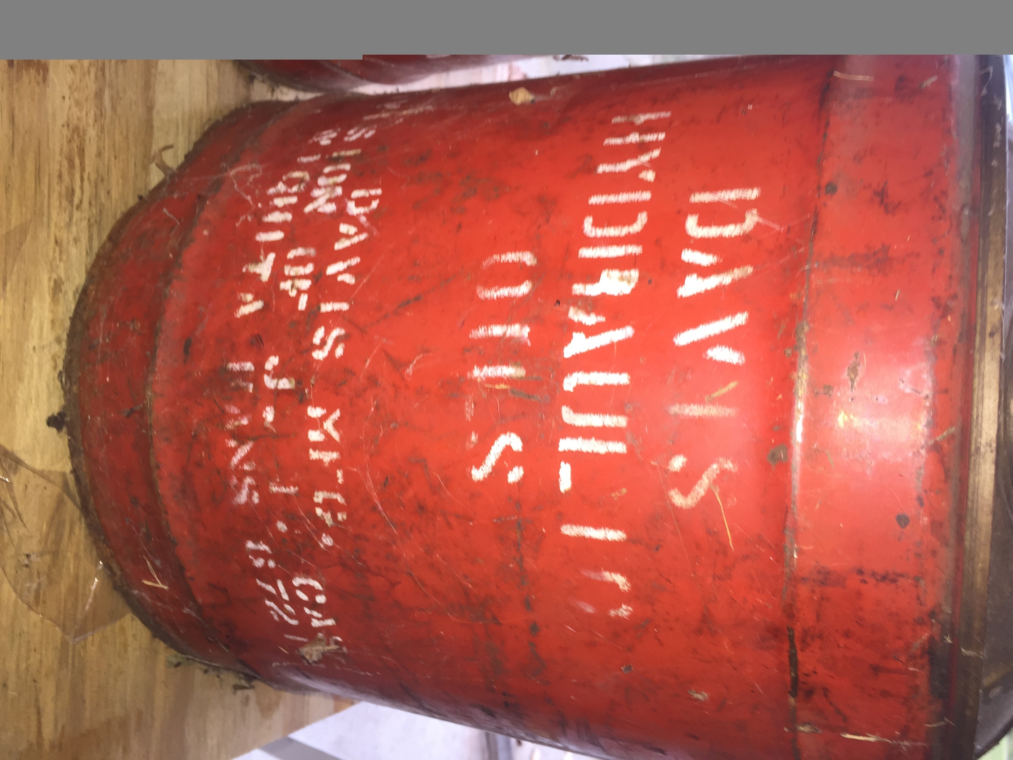 lot 35 image: 2  metal 5 gallon gas cans