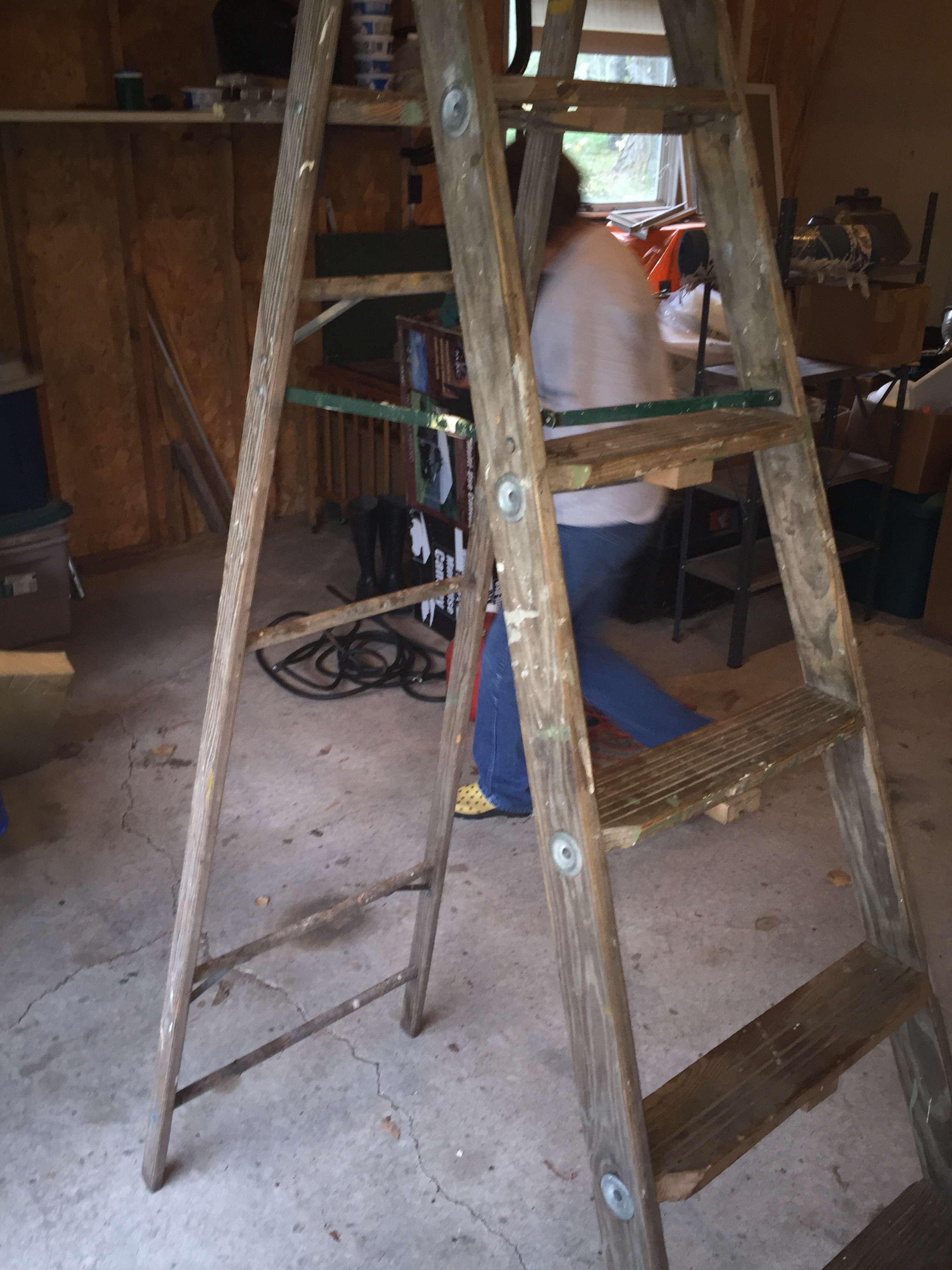 lot 64 image: Wood Step ladder