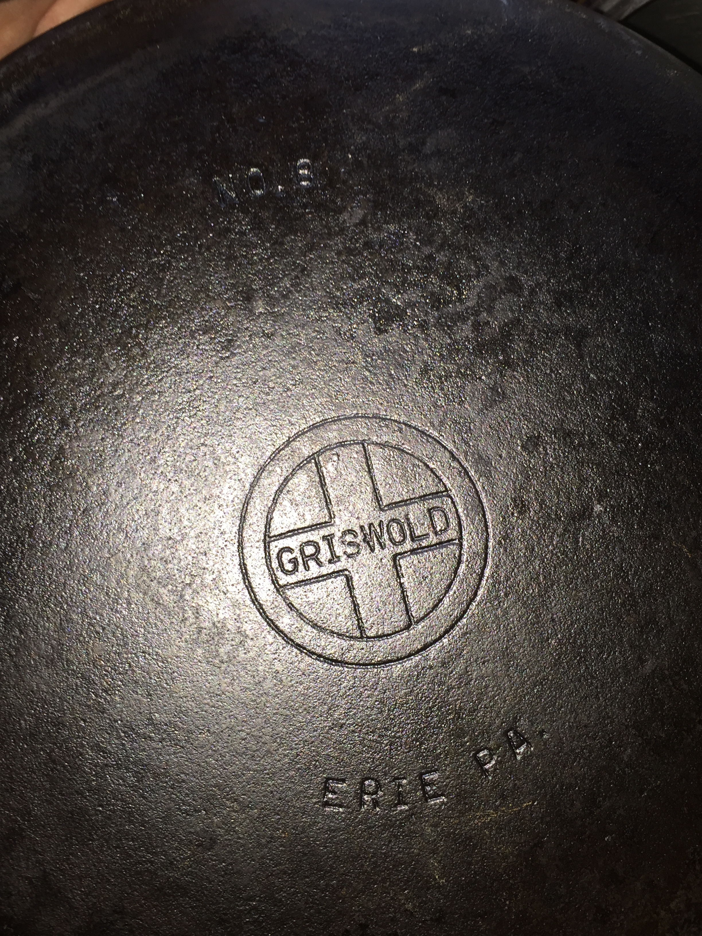 lot 65 image: Pots and Pans.  Grizwold and Wagner cast iron skillets included